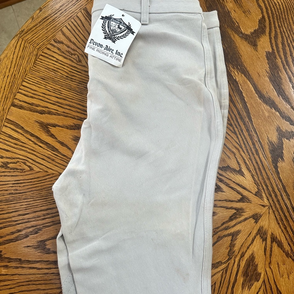 Devon-Aire Mens Light Gray Riding Pants